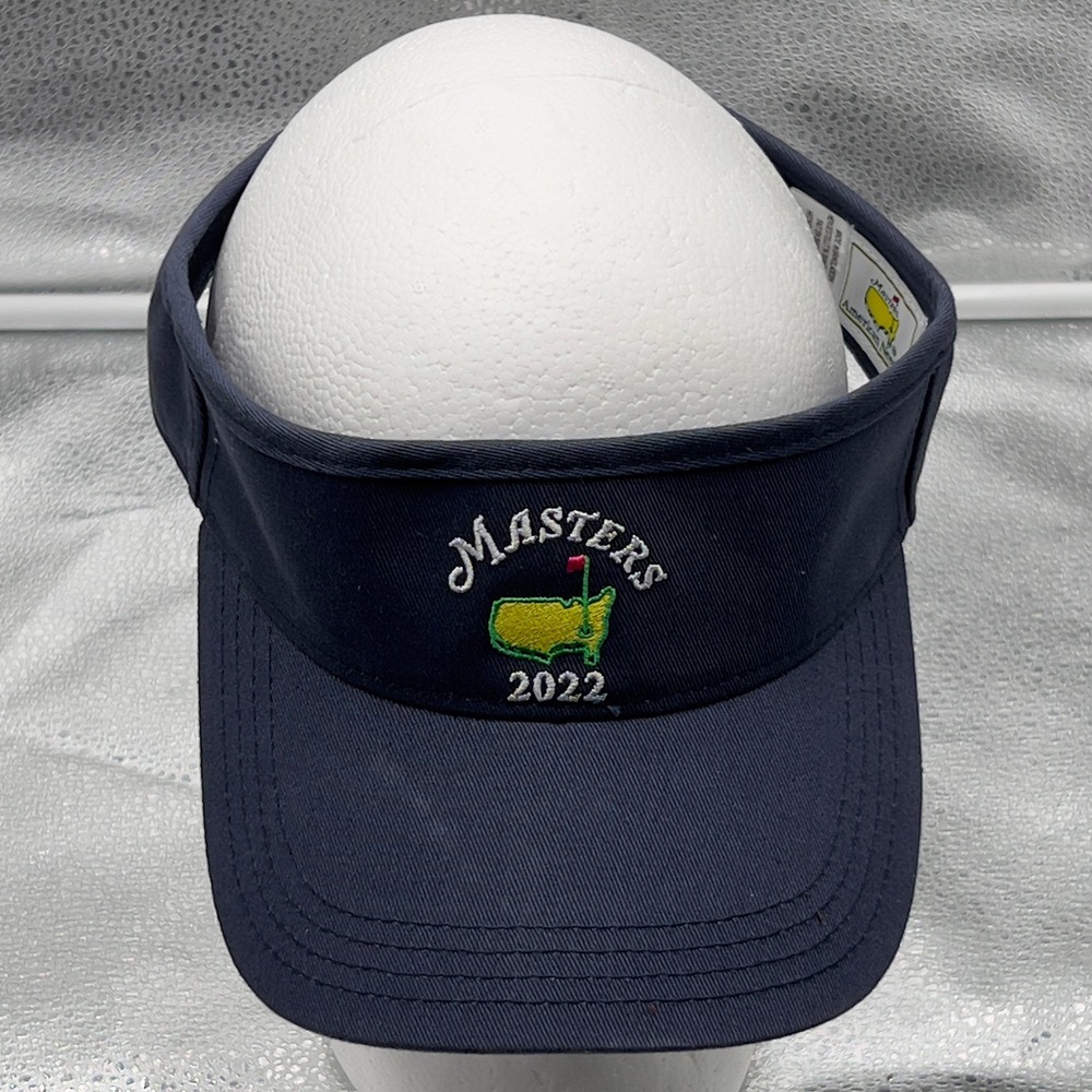 American Needle Masters 2022 Golf Visor Navy Blue Adjustable Hat